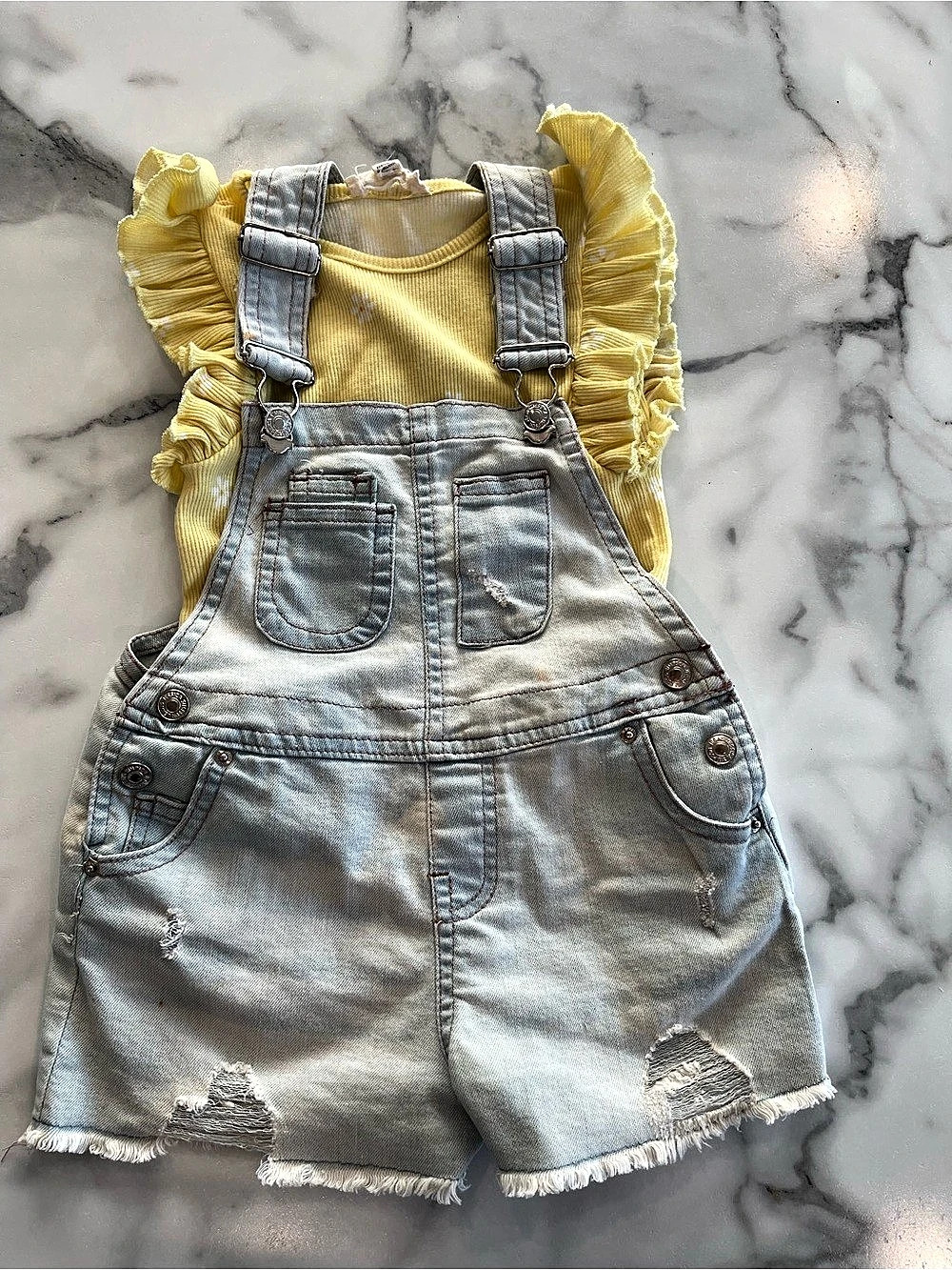 Jessica Simpson Baby 24M Denim Overall Romper Set